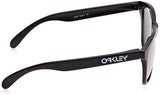 Oakley Men's OO9013 Frogskins Square Sunglasses, Polished Black Frame/Grey Lens, 53 mm