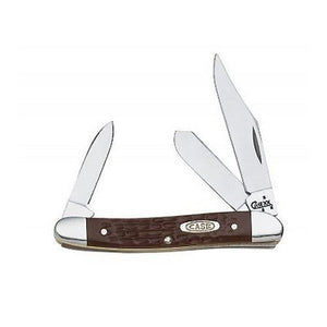 Case Cutlery 63087 SS Brown Syn Medium Stock Folding Knife 00217
